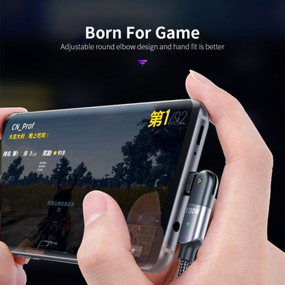 FXCTL-WY09 60W 3A USB-C / Type-C to Type-C 180 Degree Rotating Elbow Fast Charging Cable, Length:1.2m(Red) by buy2fix