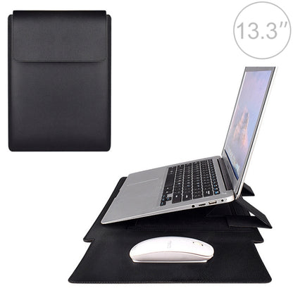 PU05 Sleeve Leather Case Carrying Bag for 13.3 inch Laptop(Black) by buy2fix