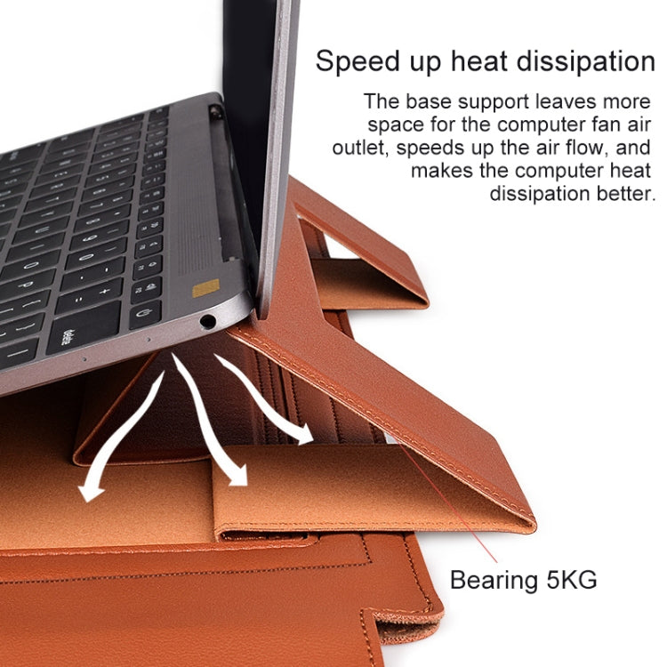 PU05 Sleeve Leather Case Carrying Bag for 14.1 inch Laptop(Yellow) by buy2fix