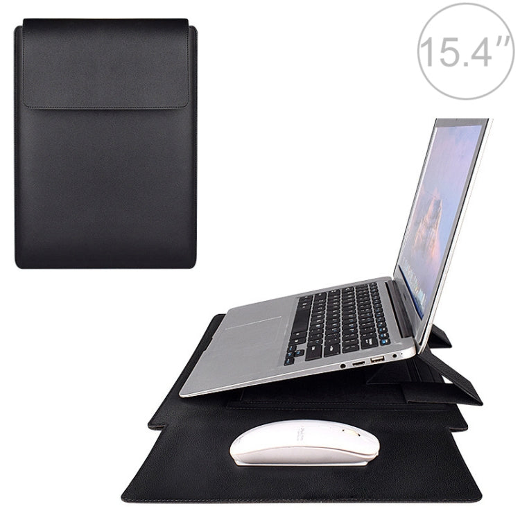 PU05 Sleeve Leather Case Carrying Bag for 15.4 inch Laptop(Black) by buy2fix