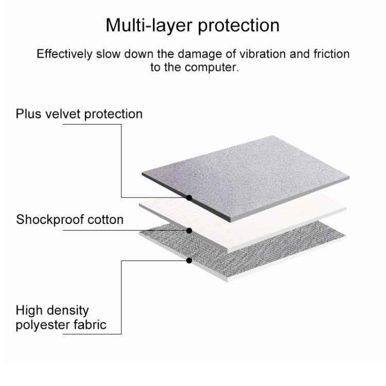 ND01D Felt Sleeve Protective Case Carrying Bag for 13.3 inch Laptop(Grey) by buy2fix