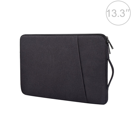 ND01D Felt Sleeve Protective Case Carrying Bag for 13.3 inch Laptop(Black) by buy2fix