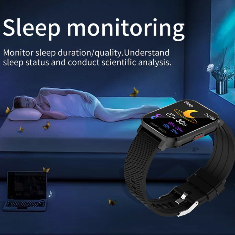 MT28 1.54 inch TFT Screen IP67 Waterproof Business Sport Silicone Strip Smart Watch, Support Sleep Monitor / Heart Rate Monitor / Blood Pressure Monitoring(Black) by buy2fix