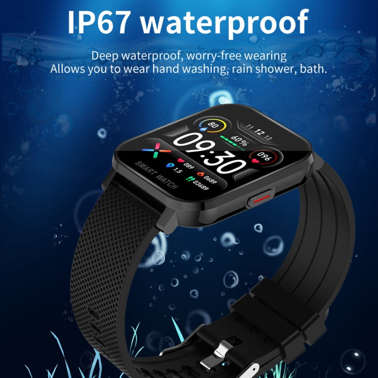 MT28 1.54 inch TFT Screen IP67 Waterproof Business Sport Silicone Strip Smart Watch, Support Sleep Monitor / Heart Rate Monitor / Blood Pressure Monitoring(Black) by buy2fix