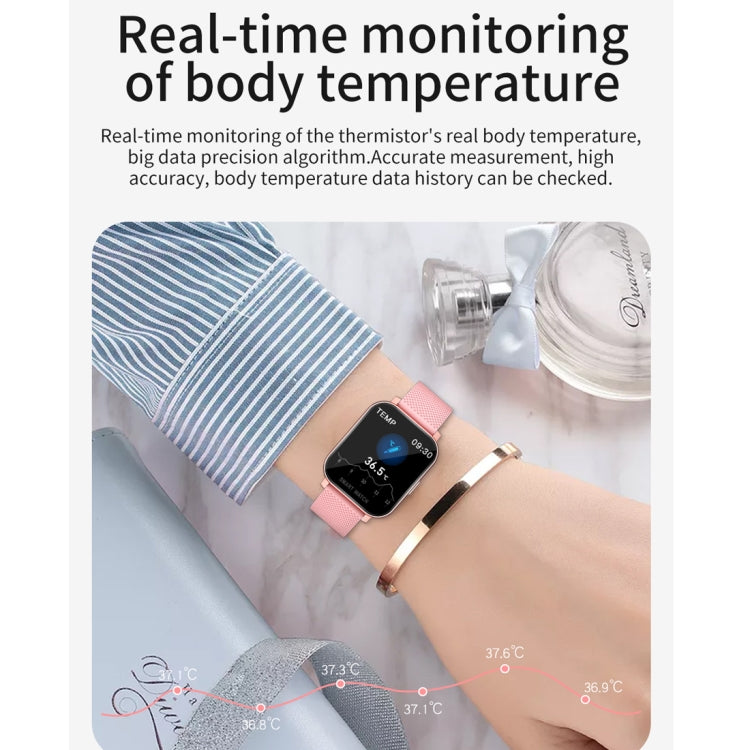 MT28 1.54 inch TFT Screen IP67 Waterproof Business Sport Silicone Strip Smart Watch, Support Sleep Monitor / Heart Rate Monitor / Blood Pressure Monitoring(Rose Gold) by buy2fix