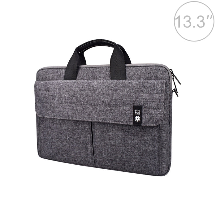 ST08 Handheld Briefcase Carrying Storage Bag without Shoulder Strap for 13.3 inch Laptop(Grey) by buy2fix