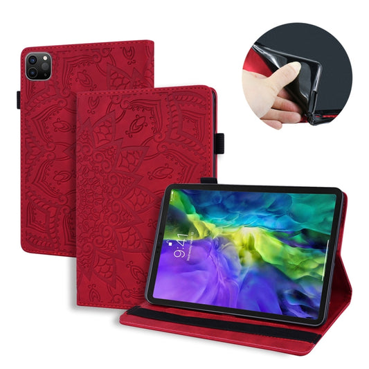 For iPad Air 11 2024 / Air 2022 / 2020 10.9 Calf Texture Embossed Horizontal Flip Leather Case with Holder & Card Slots & Photo Frame(Red) - iPad Air (2022) / (2020) 10.9 Cases by buy2fix | Online Shopping UK | buy2fix