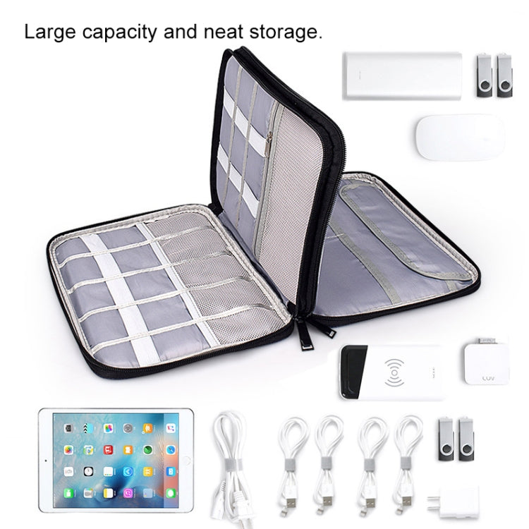 SM01 Multi-function Waterproof Double Layer Data Cable Earphone U Disk Digital Accessories Storage Bag, Size: S(Pink) by buy2fix