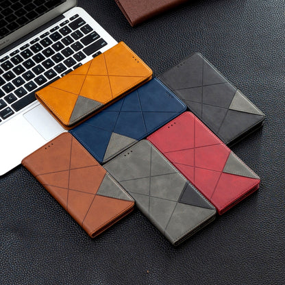 For Samsung Galaxy S20 FE 5G / S20 Lite Rhombus Texture Horizontal Flip Magnetic Leather Case with Holder & Card Slots(Grey) by buy2fix
