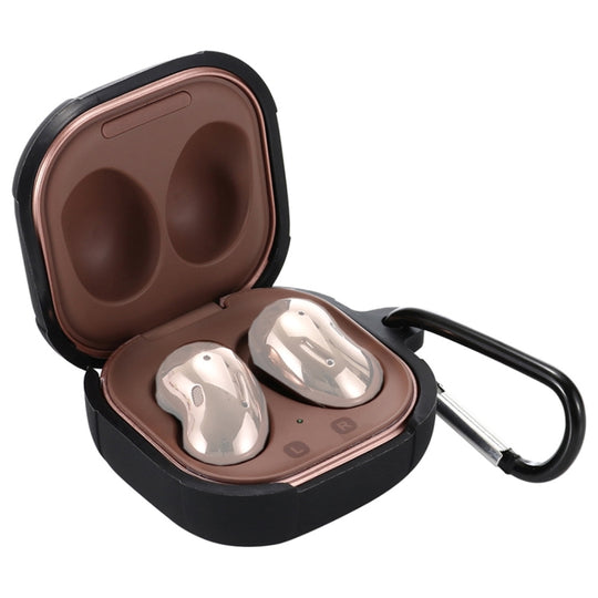 Anti-fall Silicone Earphone Protective Case with Hook For Samsung Galaxy Buds Live/ Buds2 / Buds Pro / Buds2 Pro (Black)