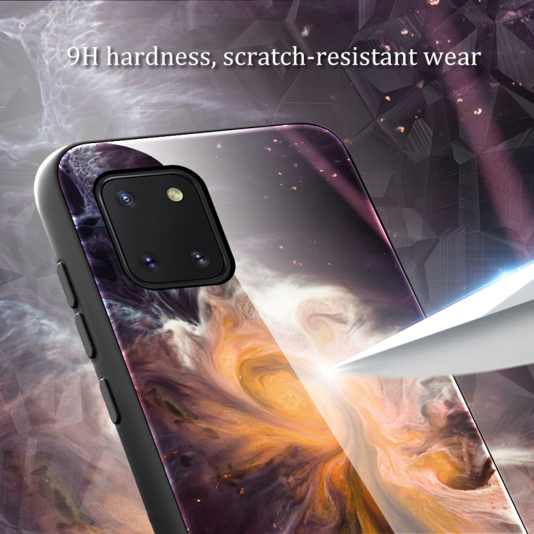 For Samsung Galaxy Note10 Lite / A81 Marble Pattern Glass Protective Case(DL02) by buy2fix