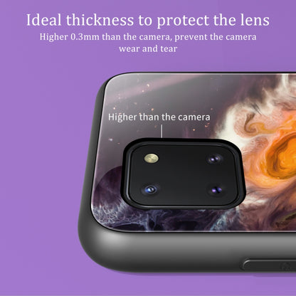 For Samsung Galaxy Note10 Lite / A81 Marble Pattern Glass Protective Case(DL02) by buy2fix