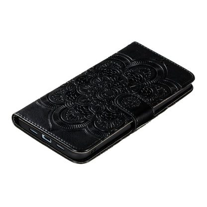 For Google Pixel 5 XL / Pixel 4a 5G Mandala Embossed Leather Phone Case (Black) - Google Cases by buy2fix | Online Shopping UK | buy2fix