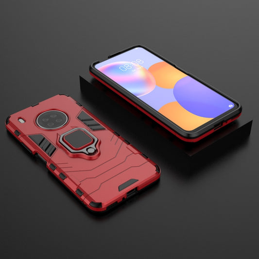 For Huawei Y9a PC + TPU Shockproof Protective Case with Magnetic Ring Holder(Red) - Huawei Cases by buy2fix | Online Shopping UK | buy2fix