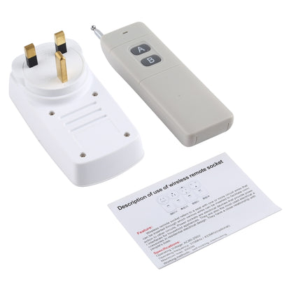 AK-DL220 220V Smart Wireless Remote Control Socket with Remote Control, Plug Type:UK Plug - Smart Socket by buy2fix | Online Shopping UK | buy2fix