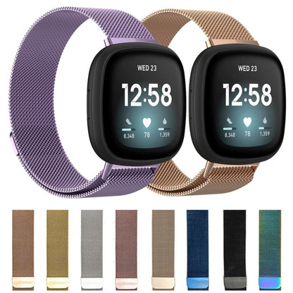 For Fitbit Versa 3 / Fitbit Magnetic Milano Watch Band, Size:Small Code(Rose Gold) by buy2fix