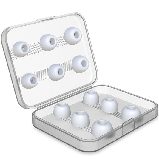 6 Pairs Wireless Earphone Replaceable Silicone Ear Cap Earplugs for AirPods Pro, with Storage Box(White) - Anti-dust & Ear Caps by buy2fix | Online Shopping UK | buy2fix