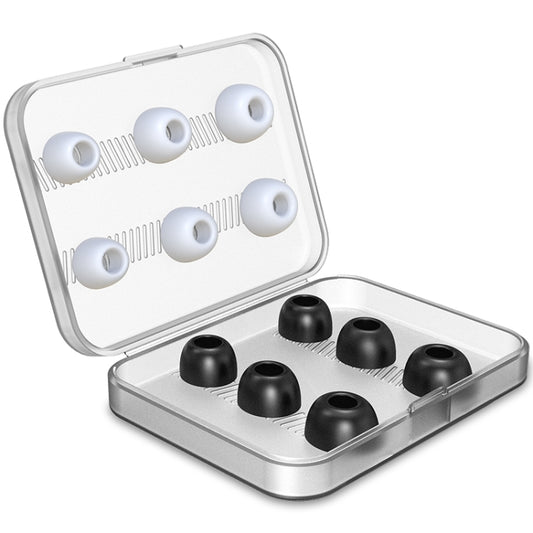12 PCS Wireless Earphone Replaceable Silicone + Memory Foam Ear Cap Earplugs for AirPods Pro, with Storage Box(White + Black) - Anti-dust & Ear Caps by buy2fix | Online Shopping UK | buy2fix