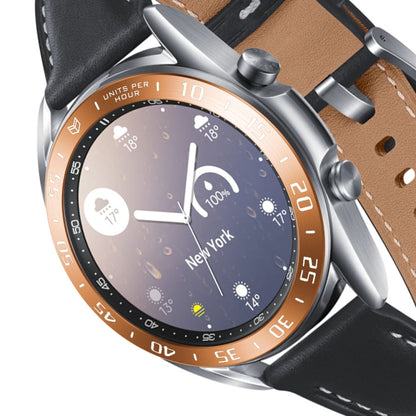 For Samsung Galaxy Watch 3 41mm Smart Watch Steel Bezel Ring, A Version(Rose Gold Ring White Letter) - Watch Cases by ENKAY | Online Shopping UK | buy2fix