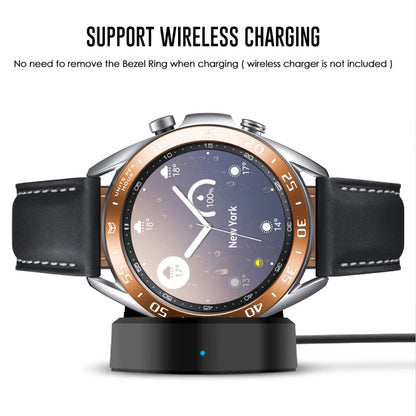 For Samsung Galaxy Watch 3 41mm Smart Watch Steel Bezel Ring, A Version(Rose Gold Ring White Letter) - Watch Cases by ENKAY | Online Shopping UK | buy2fix