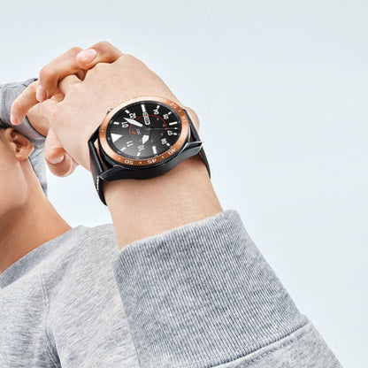 For Samsung Galaxy Watch 3 45mm Smart Watch Steel Bezel Ring, A Version(Rose Gold Ring White Letter) - Watch Cases by ENKAY | Online Shopping UK | buy2fix
