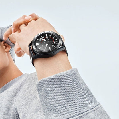 For Samsung Galaxy Watch 3 45mm Smart Watch Steel Bezel Ring, A Version(Silver Ring Black Letter) - Watch Cases by ENKAY | Online Shopping UK | buy2fix