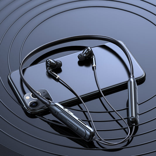 M60 8D Surround Sound Wireless Neck-mounted 5.1 Bluetooth Earphone Support TF Card MP3 Mode(Black) by buy2fix