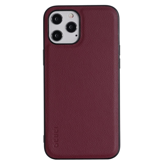 For iPhone 12 Pro Max GEBEI Full-coverage Shockproof Leather Protective Case(Red)