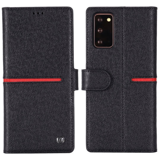 For Samsung Galaxy Note 20 GEBEI Top-grain Leather Horizontal Flip Protective Case with Holder & Card Slots & Wallet & Photo Frame(Black)