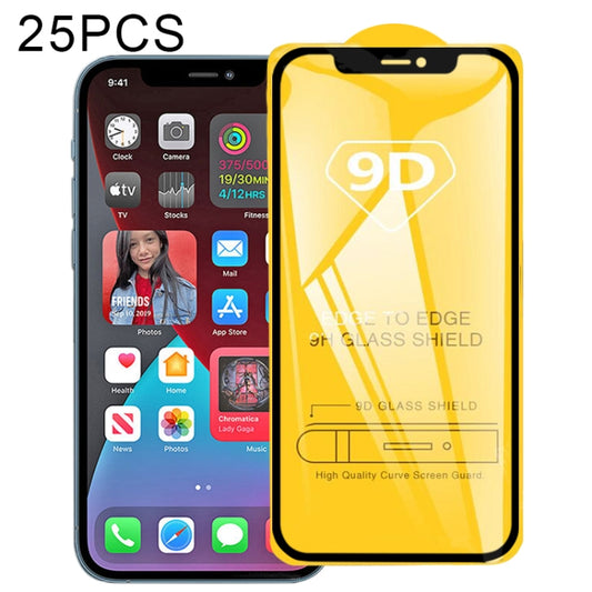For iPhone 12 Pro Max 25pcs 9D Full Glue Full Screen Tempered Glass Film For  iPhone 12 Pro Max - iPhone 12 Pro Max Tempered Glass by buy2fix | Online Shopping UK | buy2fix