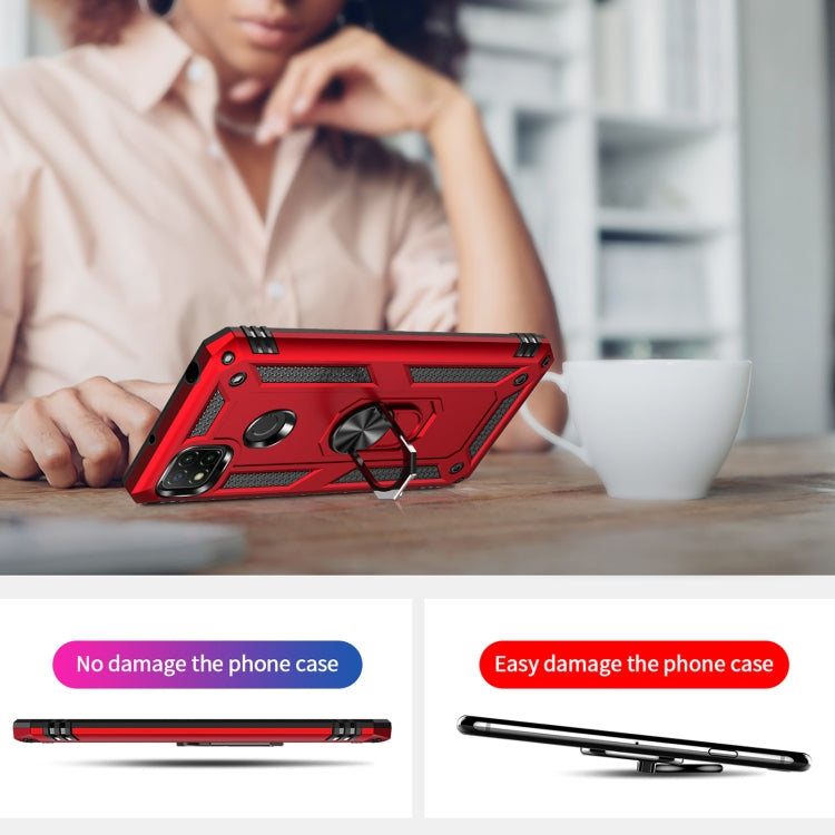 For Xiaomi Redmi 9C Shockproof TPU + PC Protective Case with 360 Degree Rotating Holder(Black) by buy2fix