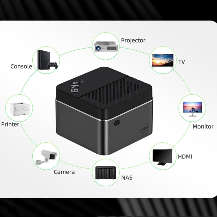 GMK NucBox Windows 10 System Mini PC, Intel Celeron J4125 Quad Core 64bit 14nm 2GHz-2.7GHz, Support WiFi & Bluetooth & RJ45, 8GB+128GB,EU Plug by buy2fix