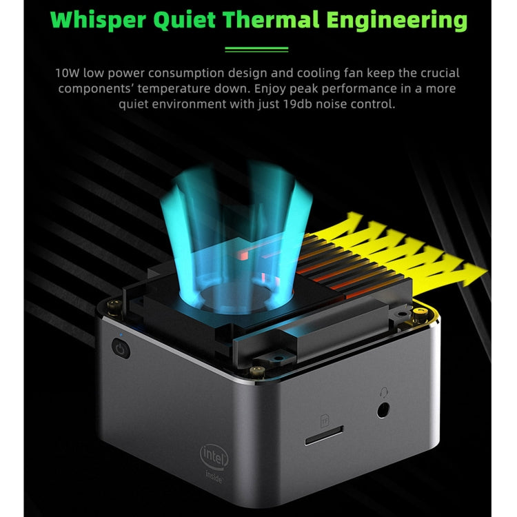 GMK NucBox Windows 10 System Mini PC, Intel Celeron J4125 Quad Core 64bit 14nm 2GHz-2.7GHz, Support WiFi & Bluetooth & RJ45, 8GB+128GB,EU Plug by buy2fix