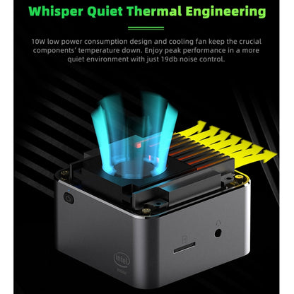 GMK NucBox Windows 10 System Mini PC, Intel Celeron J4125 Quad Core 64bit 14nm 2GHz-2.7GHz, Support WiFi & Bluetooth & RJ45, 8GB+128GB,EU Plug by buy2fix