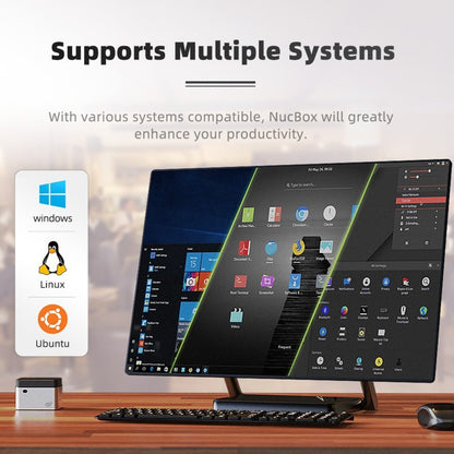 GMK NucBox Windows 10 System Mini PC, Intel Celeron J4125 Quad Core 64bit 14nm 2GHz-2.7GHz, Support WiFi & Bluetooth & RJ45, 8GB+128GB,EU Plug by buy2fix