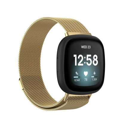 For Fitbit Versa 3 Milanese  Watch Band, Size:L 230mm(Gold) - Watch Bands by buy2fix | Online Shopping UK | buy2fix