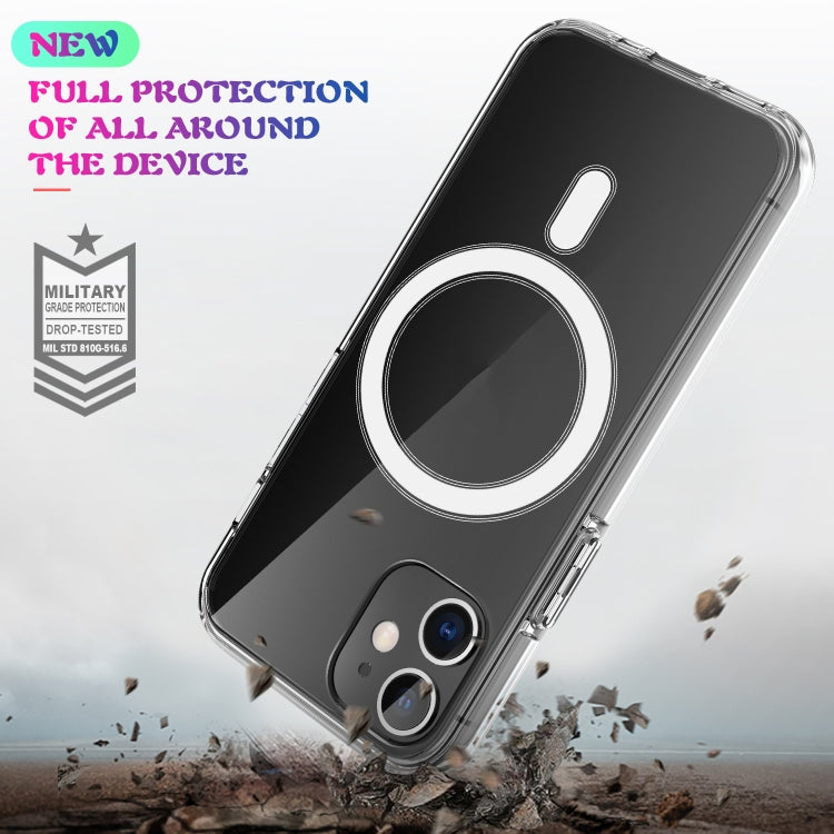For iPhone 12 mini Magsafe Case Simple Magnetic Ring All-inclusive Clear Crystal Acrylic PC +TPU Shockproof Case (Transparent) - iPhone 12 mini Cases by buy2fix | Online Shopping UK | buy2fix