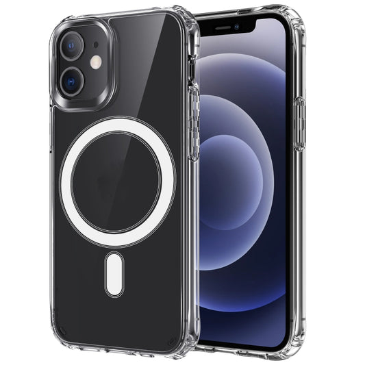 For iPhone 12 Pro Max Magsafe Case Magnetic Ring Clear Crystal Acrylic +TPU Four-corner Airbag Shockproof Case(Transparent) - iPhone 12 Pro Max Cases by buy2fix | Online Shopping UK | buy2fix