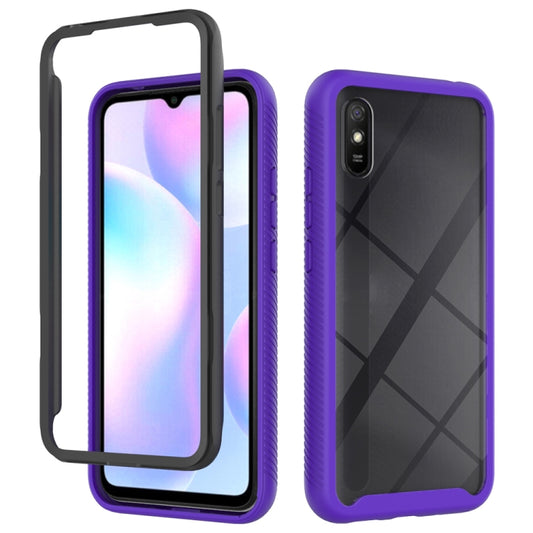 For Xiaomi Redmi 9A Starry Sky Solid Color Series Shockproof PC + TPU Protective Case(Purple) by buy2fix