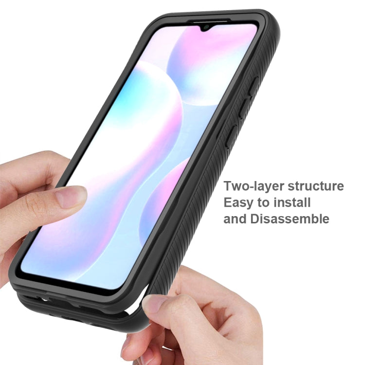 For Xiaomi Redmi 9A Starry Sky Solid Color Series Shockproof PC + TPU Protective Case(Purple) by buy2fix