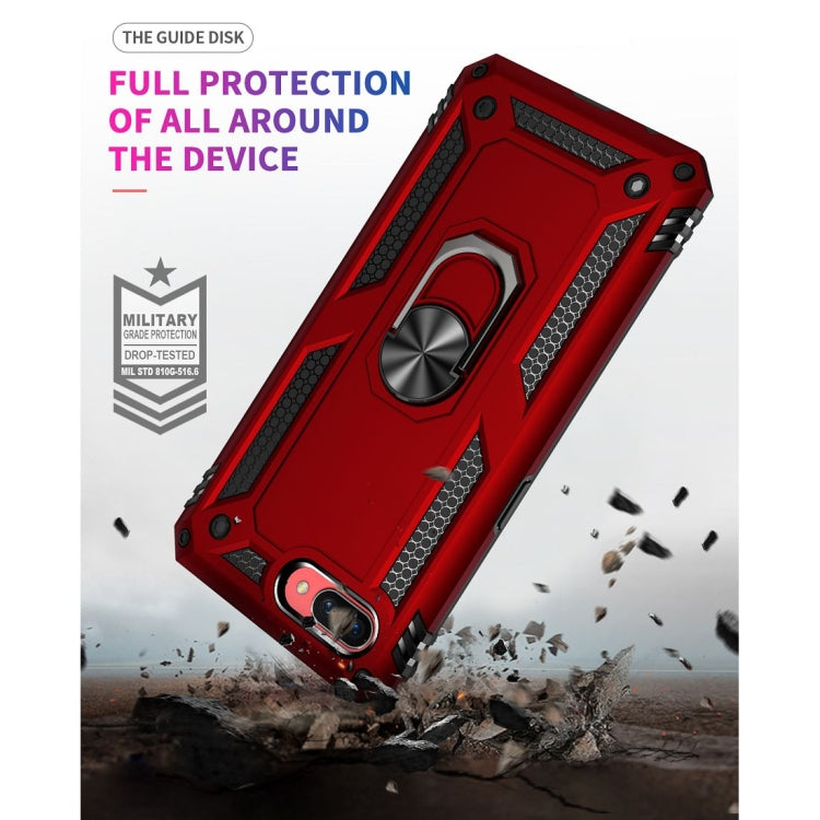 For OPPO A5 / A3s Shockproof TPU + PC Protective Case with 360 Degree Rotating Holder(Red) by buy2fix