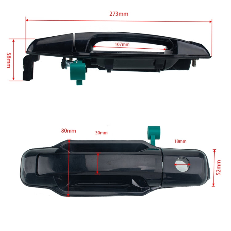 2 PCS Car Front Door Outside Handle 8265/60-3E010 for KIA Sorento 2003-2006 - Door Handles by buy2fix | Online Shopping UK | buy2fix
