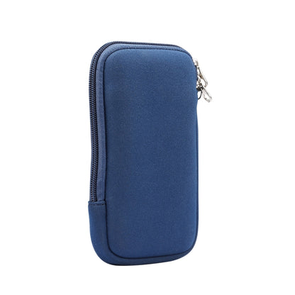 Universal Elasticity Zipper Protective Case Storage Bag with Lanyard  / 4.7-5.4 inch Smart Phones(Sapphire Blue) - More iPhone Cases by buy2fix | Online Shopping UK | buy2fix