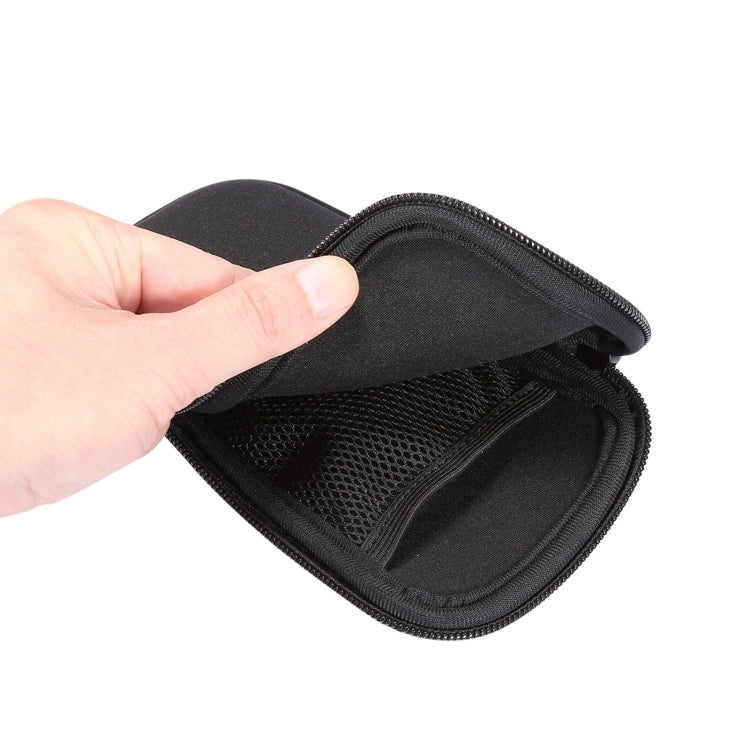 For iPhone 12 / 12 Pro Universal Elasticity Zipper Protective Case Storage Bag with Lanyard / 6.1 inch Smart Phones(Black) - iPhone 12 / 12 Pro Cases by buy2fix | Online Shopping UK | buy2fix