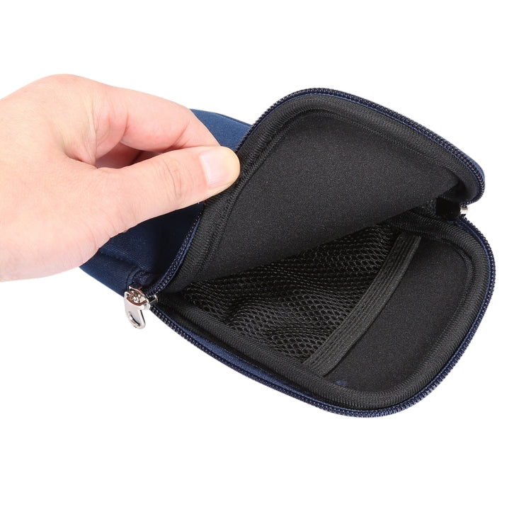 Universal Elasticity Zipper Protective Case Storage Bag with Lanyard For 6.7-6.9 inch Smart Phones(Sapphire Blue) - iPhone 12 Pro Max Cases by buy2fix | Online Shopping UK | buy2fix