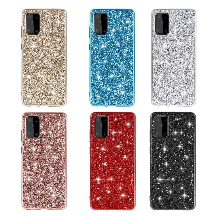 For Samsung Galaxy S20 FE Glitter Powder Shockproof TPU Protective Case(Black) by buy2fix