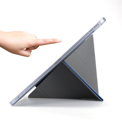 Silk Texture Horizontal Deformation Flip Leather Case with Three-folding Holder For iPad Air 11 2024 / Air 2022 / 2020 10.9(Silver) - iPad Air (2022) / (2020) 10.9 Cases by buy2fix | Online Shopping UK | buy2fix