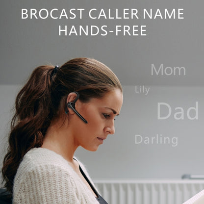 F910 Bluetooth 5.0 Hanging Ear Style Dual Mic Noise Cancelling Bluetooth Earphone(Black Blue) by buy2fix