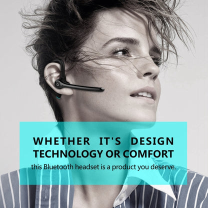 F910 Bluetooth 5.0 Hanging Ear Style Dual Mic Noise Cancelling Bluetooth Earphone(Black Blue) by buy2fix