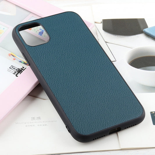 For iPhone 12 Pro Max Bead Texture Genuine Leather Protective Case(Green) - iPhone 12 Pro Max Cases by buy2fix | Online Shopping UK | buy2fix